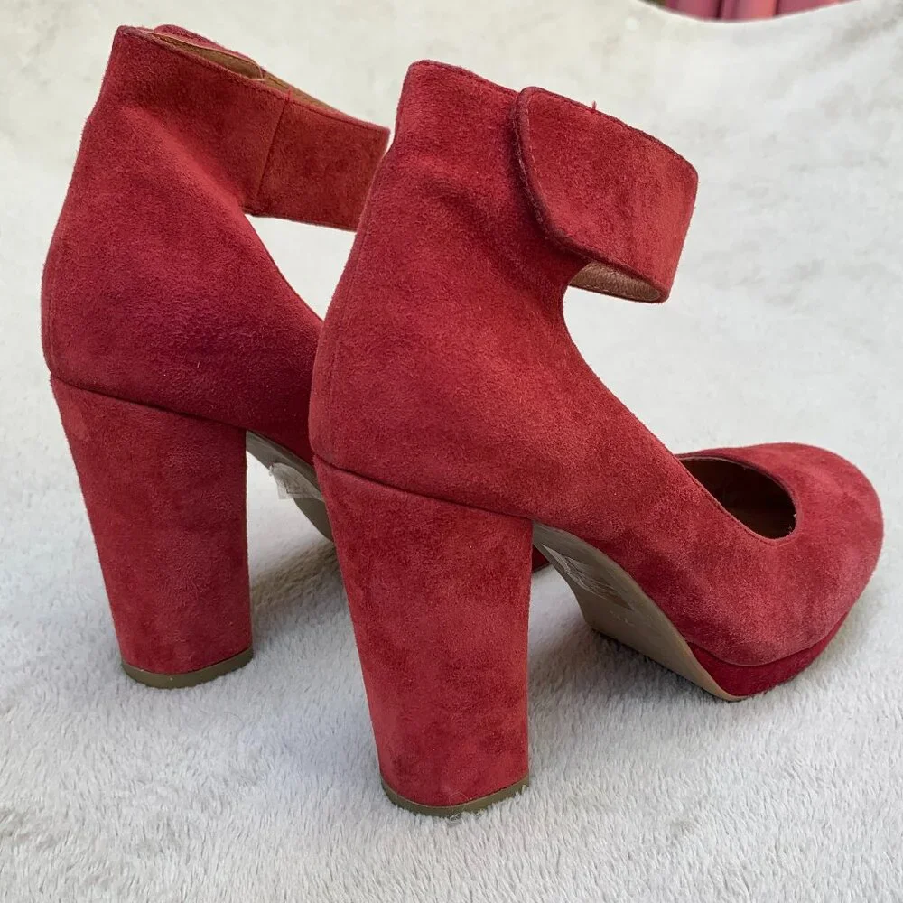 Jeffrey Campbell Vintage Aurora Suede Heels Sz 7.5 - Picture 9 of 15